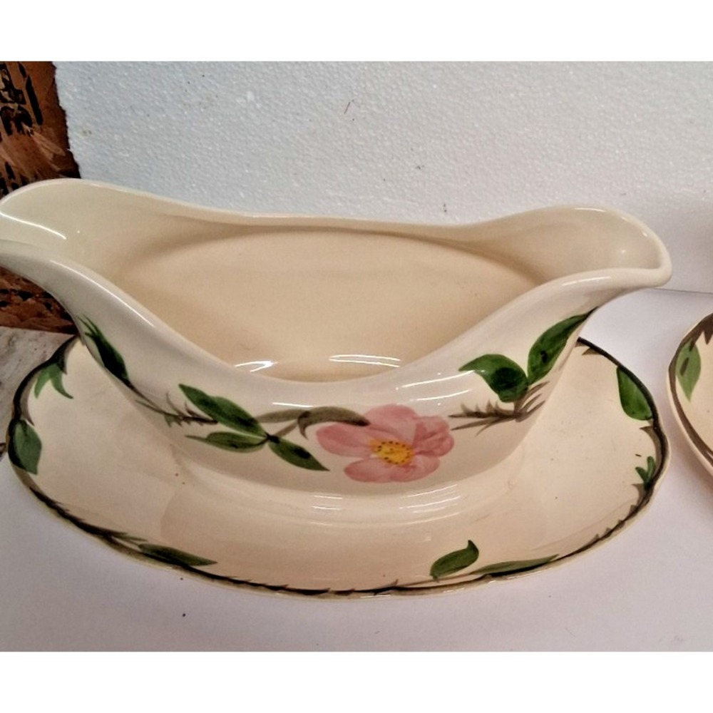 Franciscan Desert Rose Gravy Boat with Attached Underplate